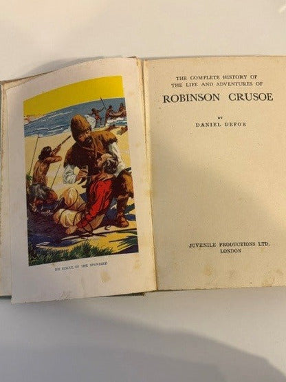Vintage "Robinson Crusoe" Hard Cover Book