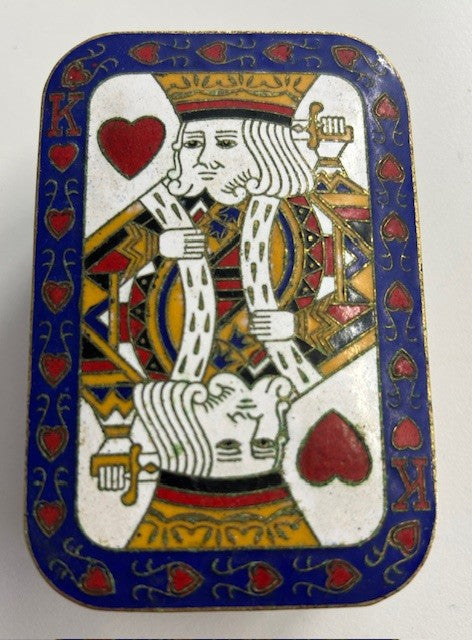 Vintage Russian Brass & Enamel Trinket Box