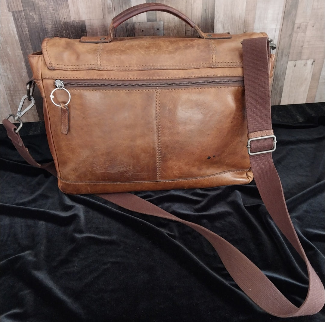Aviator Vintage Brown Leather Satchel/shoulder bag