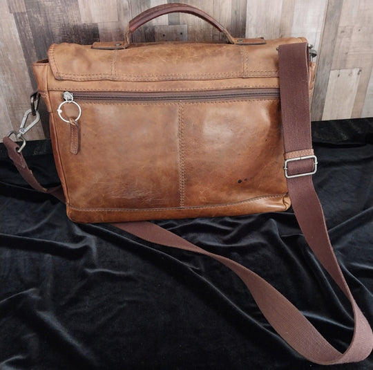 Aviator Vintage Brown Leather Satchel/shoulder bag