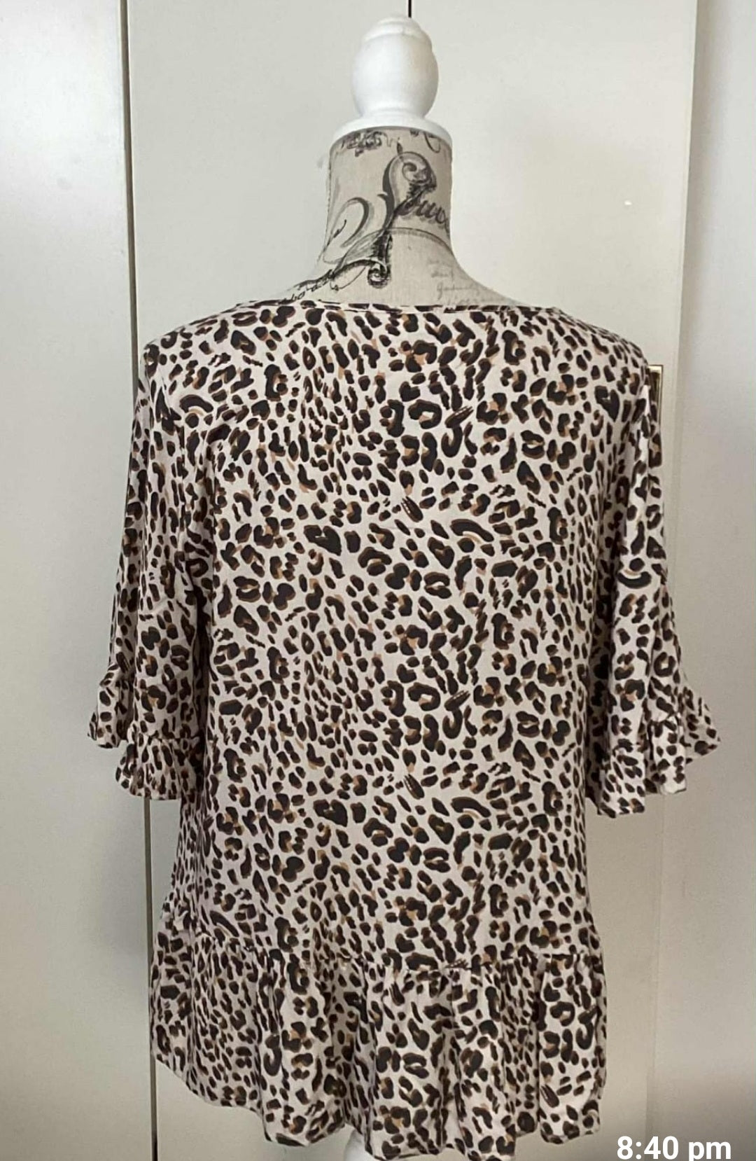 Threadz Leopard Print Top Size S