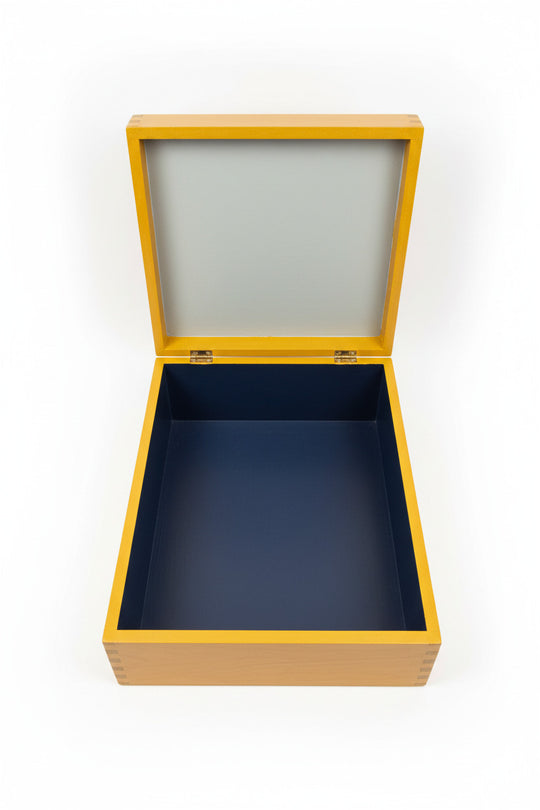 Hand Painted Folk Art Wooden Storage Box