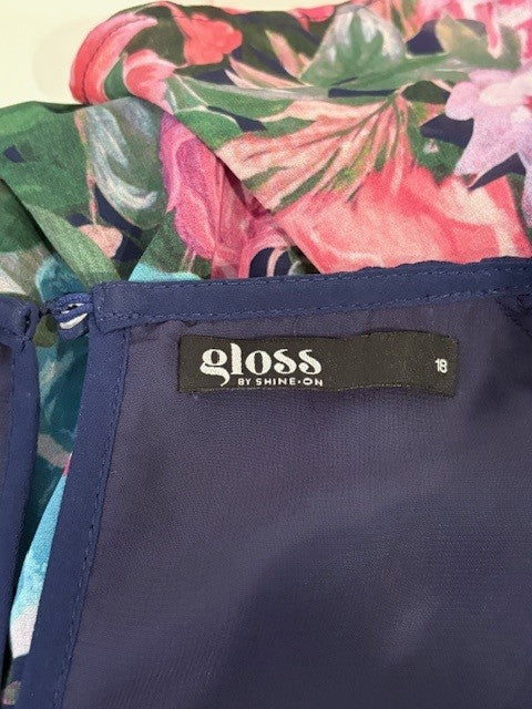 "Gloss" Floral Print Blouson Top