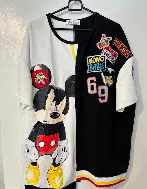 Abo Abbandono Sequin Embellished Tunic/T Shirt
