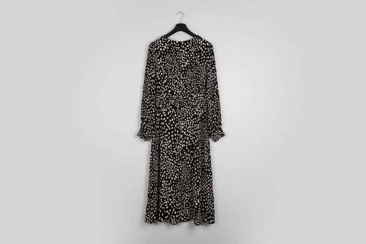 veronika maine black and white dress Veronika Maine Womens Size 12 Linen Blend Black & White Midi Dress - Used Very Good