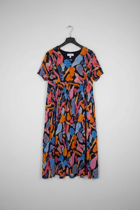 Virtuelle Womens Cotton Abstract Print Dress