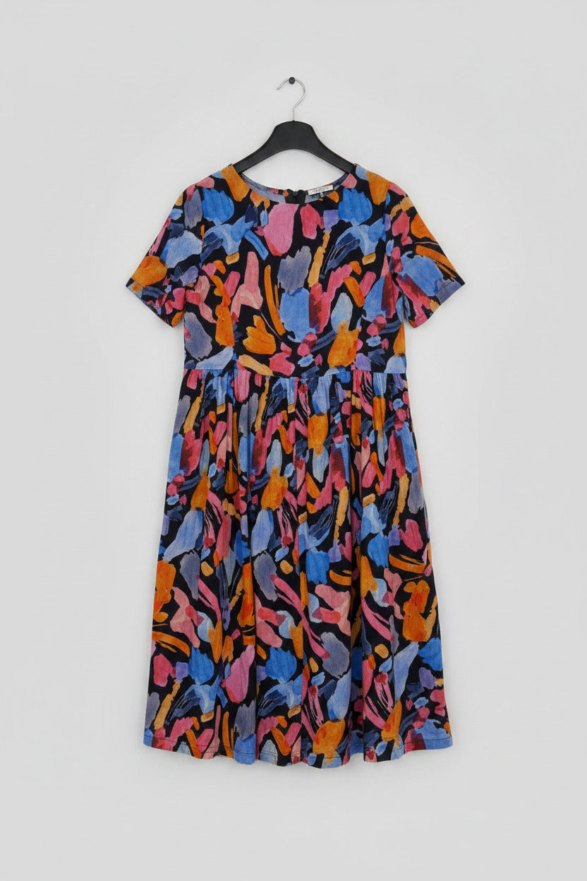 Virtuelle Womens Cotton Abstract Print Dress