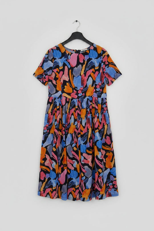 Virtuelle Womens Cotton Abstract Print Dress