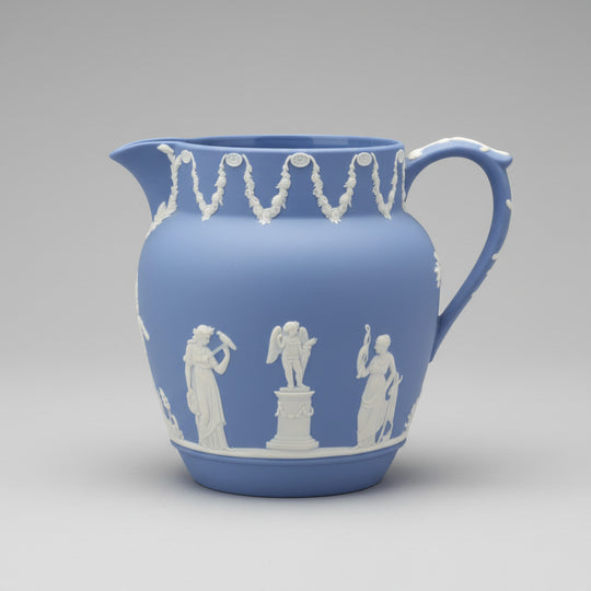 Vintage Wedgewood Blue Jasperware Pitcher