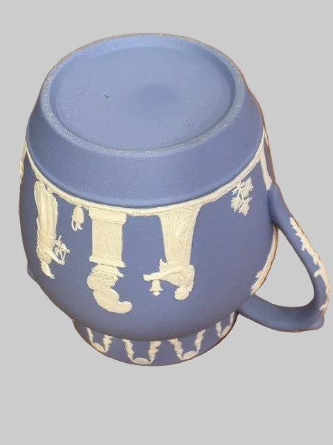 Vintage Wedgewood Blue Jasperware Pitcher