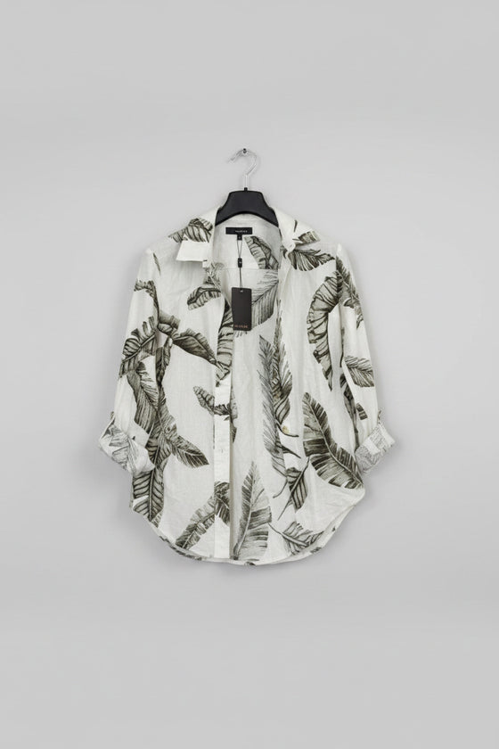 Womens "Tropical Leaf" Long Sleeve Blouse