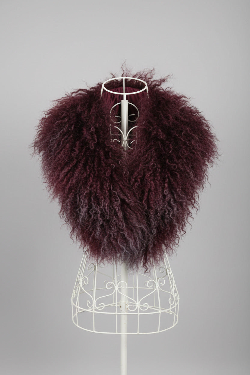 David Lawrence Tibetan Mongolian Lamb Scarf/Collar