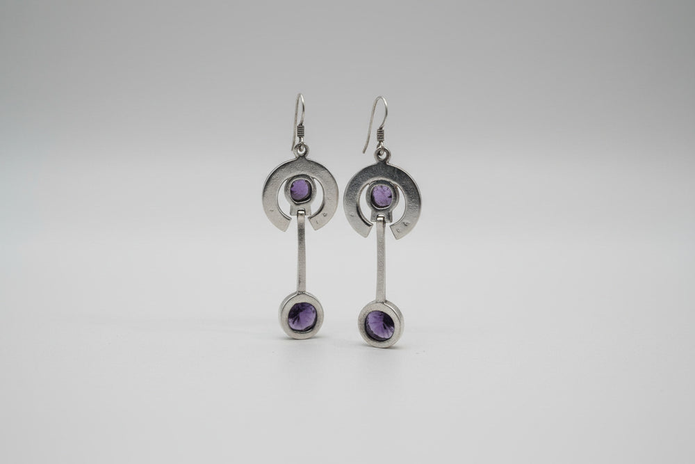 Stirling Silver Ameythst Earings