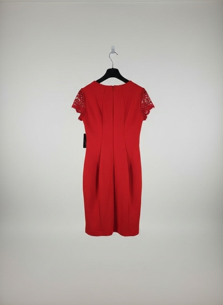 "Sharagno" Red Sheath Dress